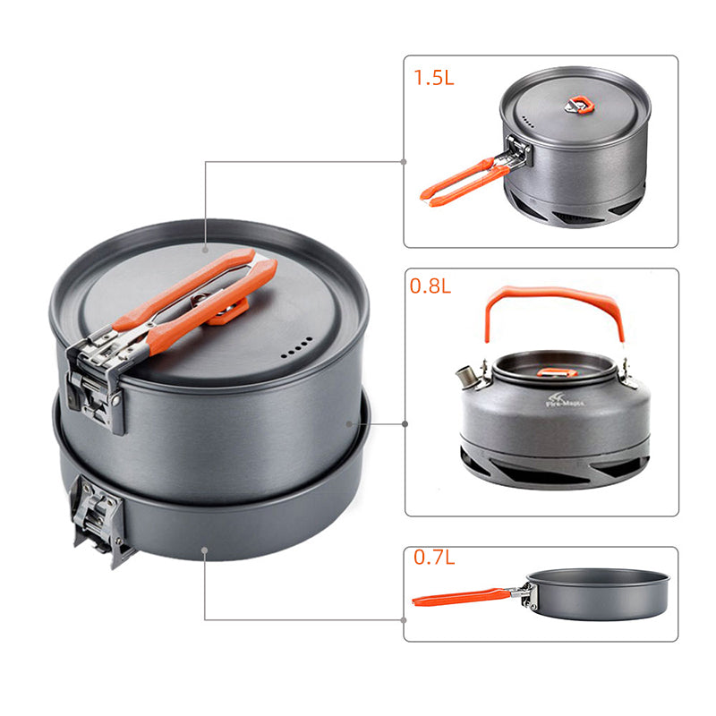 Portable Camping Cookware, Picnic Heat Set