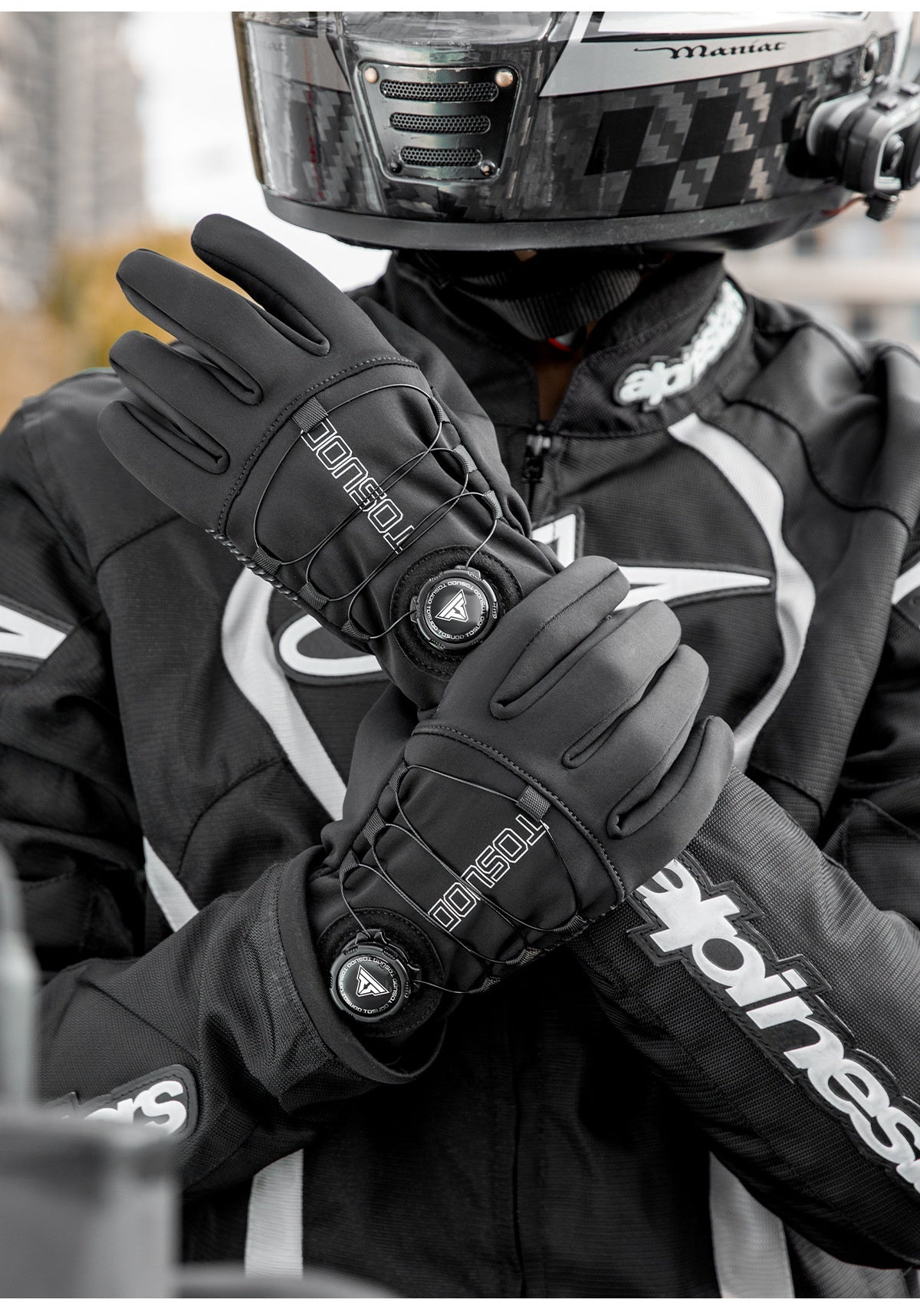 Windproof Long Finger Riding Gloves