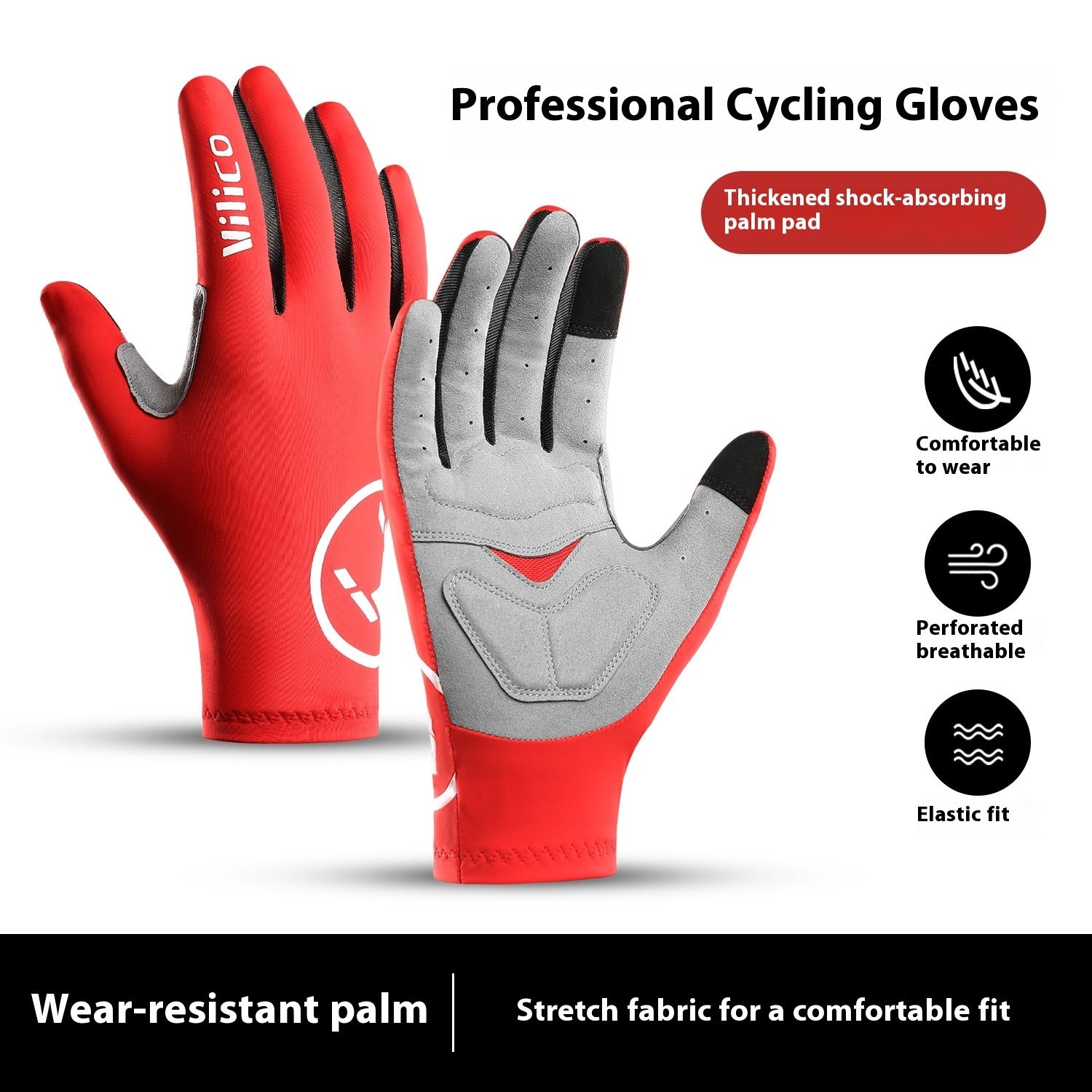 Bike Riding Gloves Thin Shock Absorption