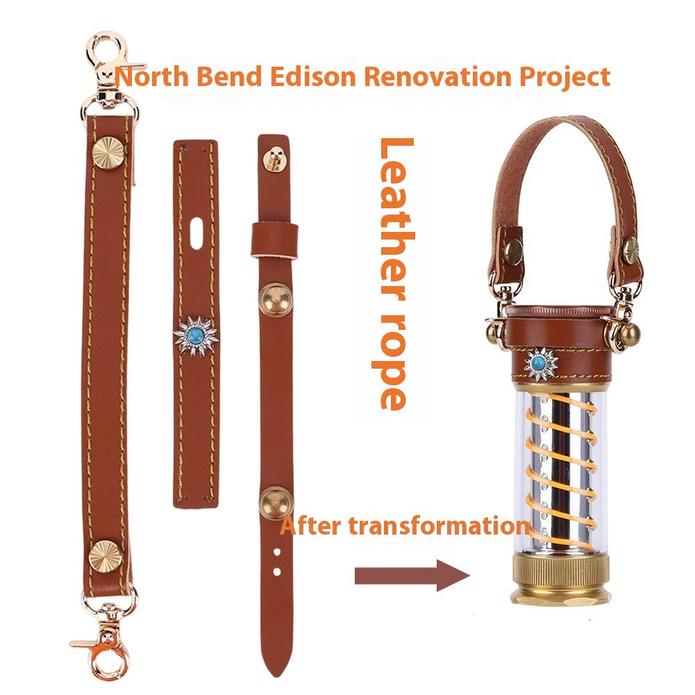 Camping Lantern Leather Hang Rope 3-piece Suit