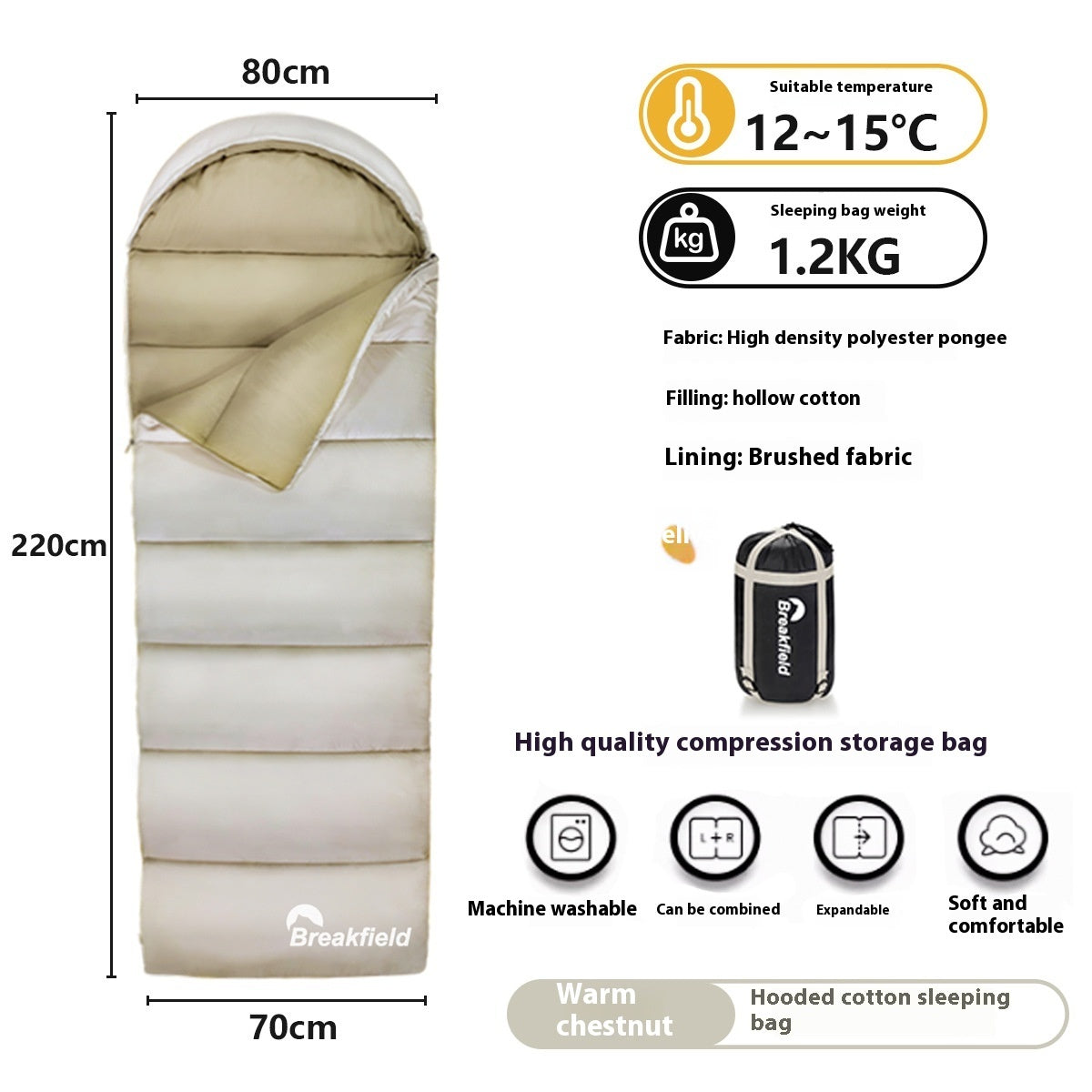 Thickened Waterproof Cotton Sleeping Bag