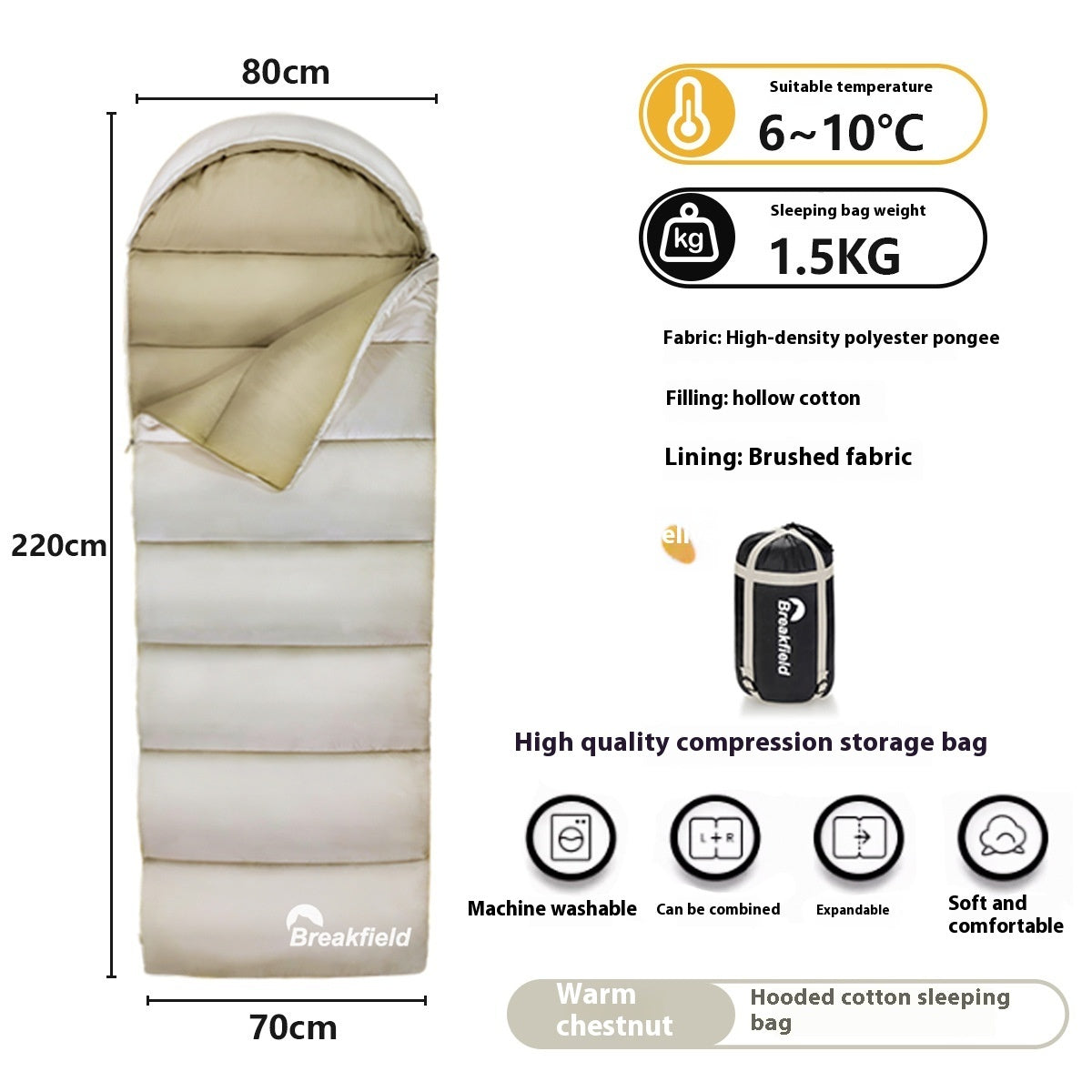 Thickened Waterproof Cotton Sleeping Bag